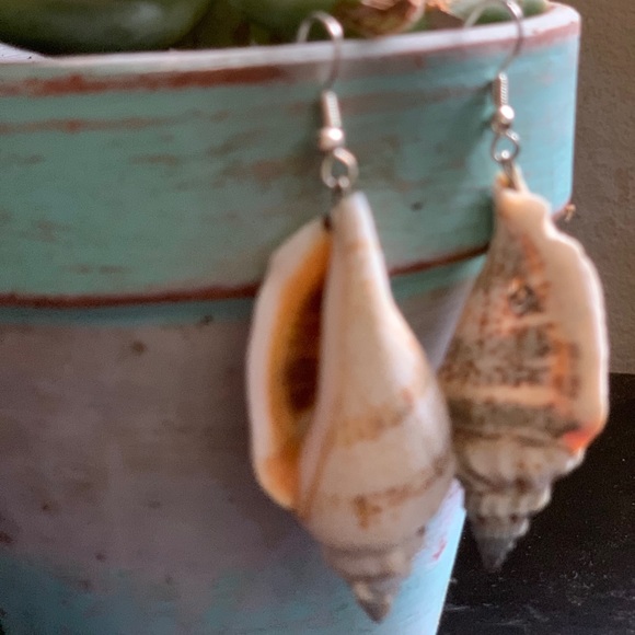Homemade Shell Earrings - Picture 3 of 3